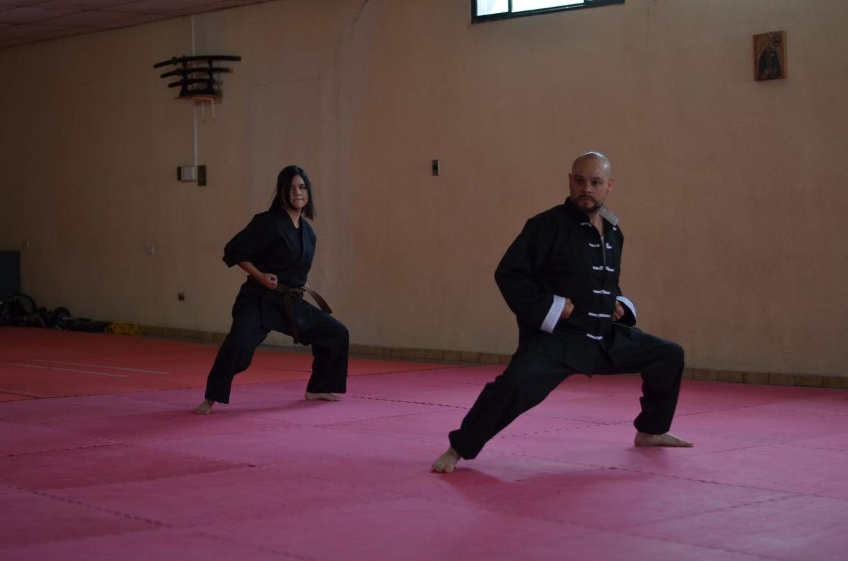 Práctica de formas de kung fu